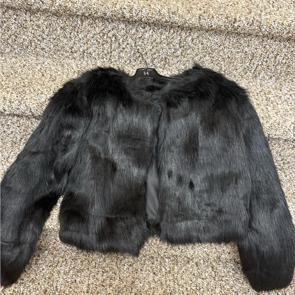 Black Faux Fur Jacket